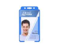 Light Blue Single-Sided Open Faced ID Card Holders - Portrait (Pack of 100)